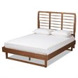 Bowery Hill Brown Finished Wood Queen Size Platform Bed