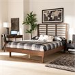Bowery Hill Brown Finished Wood Queen Size Platform Bed