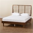 Bowery Hill Brown Finished Wood Queen Size Platform Bed