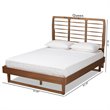 Bowery Hill Brown Finished Wood Queen Size Platform Bed