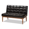 Bowery Hill Brown Finished Wood 3-Piece Dining Nook Set