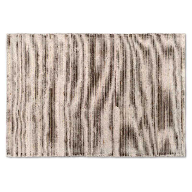 Bowery Hill Contemporary Multi-Colored Hand-Tufted Wool Blend Area Rug