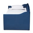 Bowery Hill Navy Blue Velvet Twin Size Daybed with Trundle