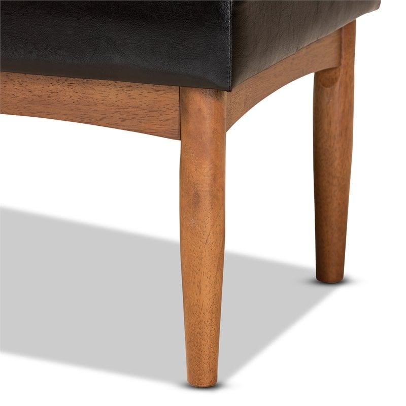 Bowery Hill Dark Brown and Brown Finished Wood Dining Bench