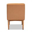 Bowery Hill Mid-Century Tan and Walnut Brown Finished Wood Dining Chair
