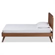 Bowery Hill Walnut Brown Finished Wood Twin Size Platform Bed