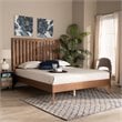 Bowery Hill Walnut Brown Finished Wood King Size Platform Bed