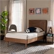 Bowery Hill Walnut Brown Finished Wood Twin Size Platform Bed
