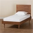 Bowery Hill Walnut Brown Finished Wood Twin Size Platform Bed