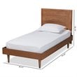 Bowery Hill Walnut Brown Finished Wood Twin Size Platform Bed