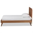 Bowery Hill Walnut Brown Finished Wood Twin Size Platform Bed