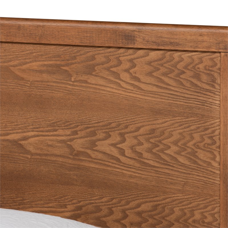 Bowery Hill Walnut Brown Finished Wood Twin Size Platform Bed