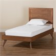 Bowery Hill Walnut Brown Finished Wood Twin Size Platform Bed