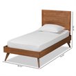 Bowery Hill Walnut Brown Finished Wood Twin Size Platform Bed