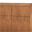 Bowery Hill Walnut Brown Finished Wood Twin Size Platform Bed