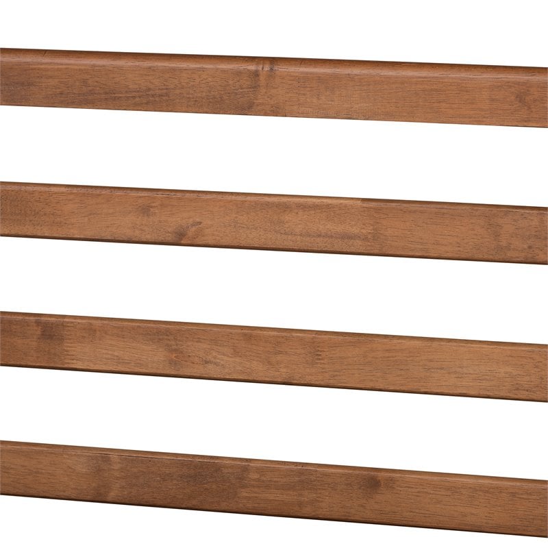 Bowery Hill Walnut Brown Finished Wood Twin Size Platform Bed