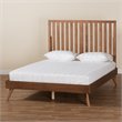 Bowery Hill Walnut Brown Finished Wood Queen Size Platform Bed