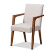 Bowery Hill Beige Walnut Brown Finished Wood 7-Piece Dining Set