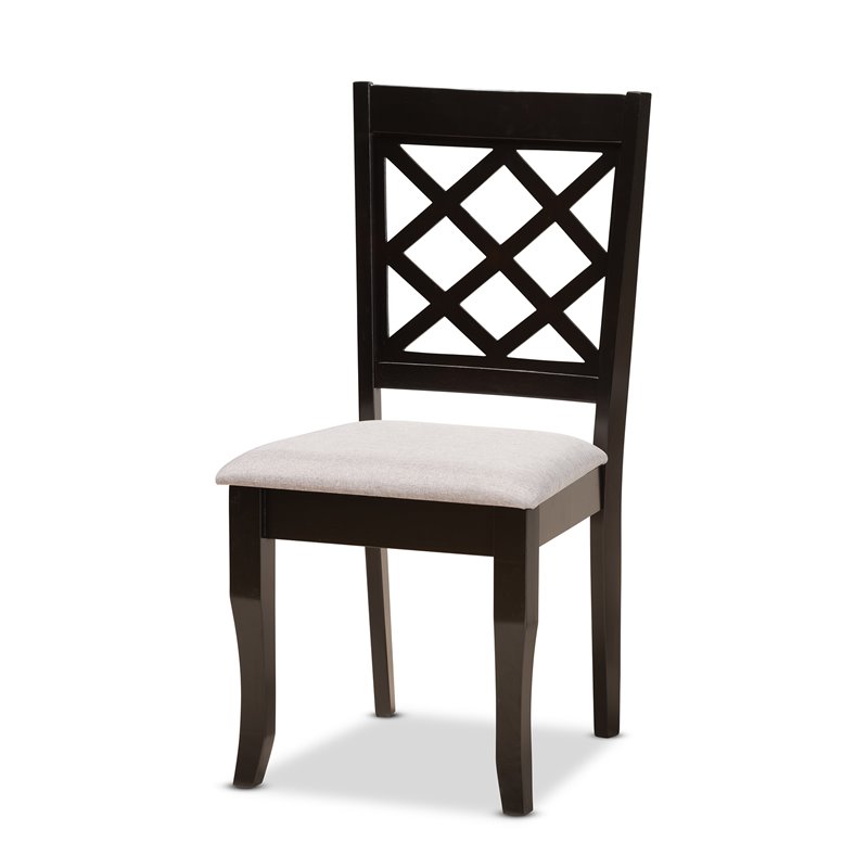 Bowery Hill Grey and Dark Brown Finished Wood 7-Piece Dining Set