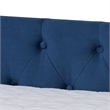 Bowery Hill Contemporary Velvet Upholstered Full Size Daybed w/ Trundle in Blue