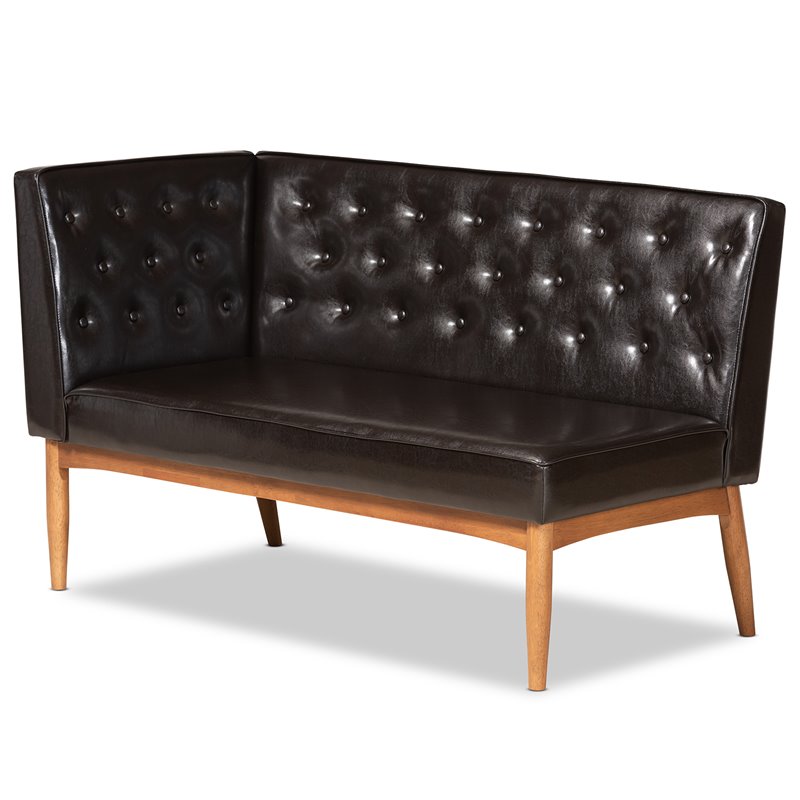 Bowery Hill Dark Brown and Brown Finished Wood 3-Piece Dining Set