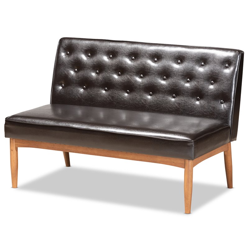 Bowery Hill Dark Brown and Brown Finished Wood 3-Piece Dining Set