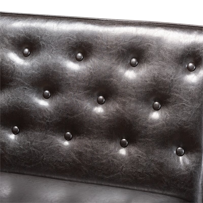 Bowery Hill Dark Brown and Brown Finished Wood 3-Piece Dining Set