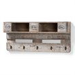 Bowery Hill Modern Grey Oak Finished Wood Mounted Coat Rack with Shelves