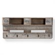 Bowery Hill Modern Grey Oak Finished Wood Mounted Coat Rack with Shelves
