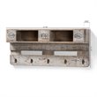 Bowery Hill Modern Grey Oak Finished Wood Mounted Coat Rack with Shelves