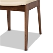 Bowery Hill Beige Faux Leather and Brown Finished Dining Chair Set