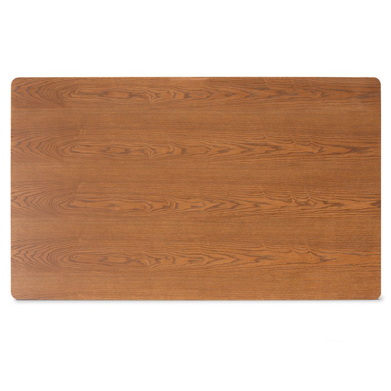 Bowery Hill Tan Walnut Brown Finished Wood 4-Piece Dining Nook Set