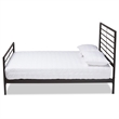 Bowery Hill Industrial Black Finished Metal Full Size Platform Bed