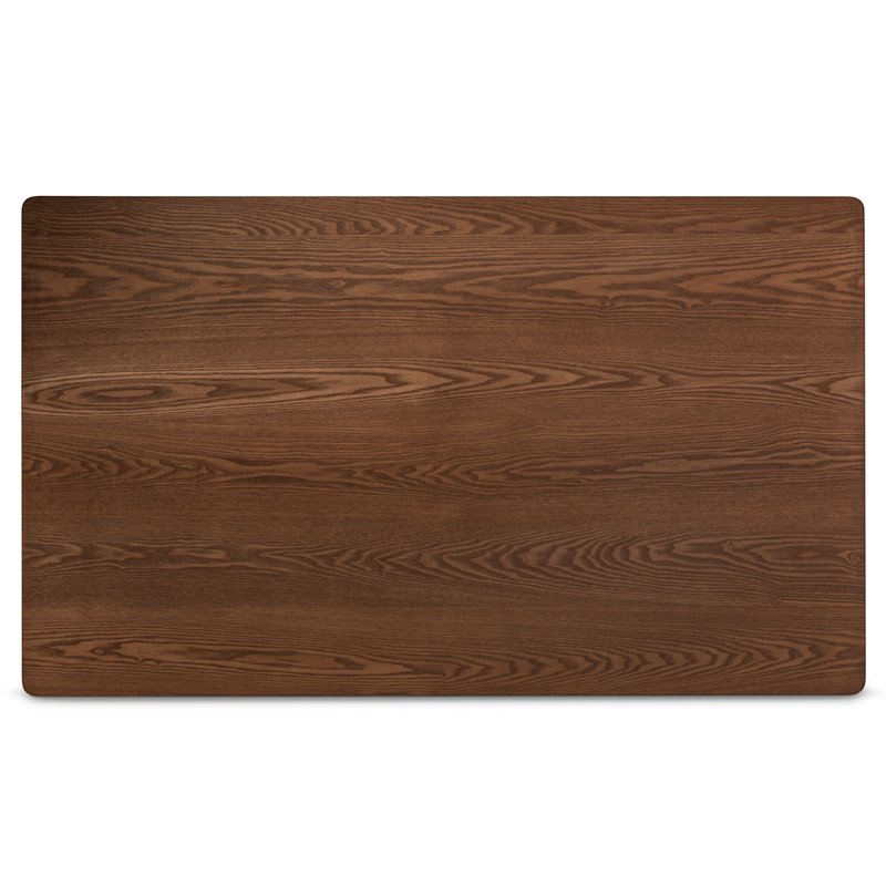 Bowery Hill Grey Leather and Brown Finished Wood 7-Piece Dining Set