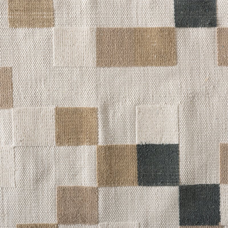 Bowery Hill Modern Ivory and Grey Handwoven PET Yarn Indoor and Outdoor Rug