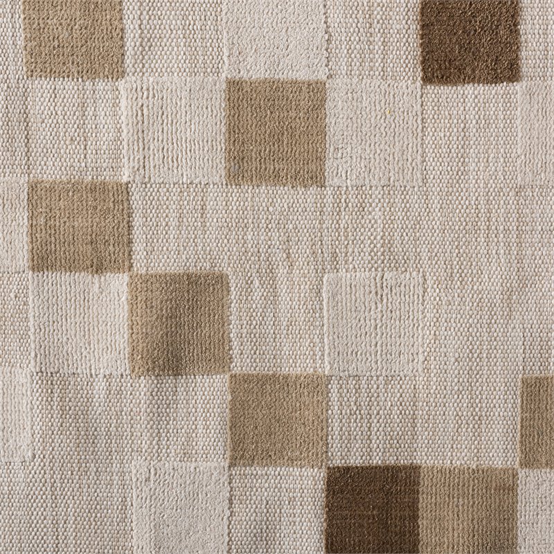 Bowery Hill Modern Ivory and Beige Handwoven PET Yarn Indoor and Outdoor Rug