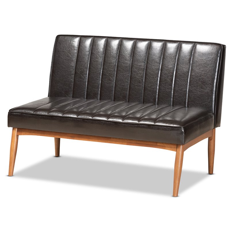 Bowery Hill Dark Brown and Brown Finished Wood 4-Piece Dining Nook Set