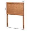 Bowery Hill Walnut Brown Finished Wood Twin Size Headboard
