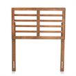 Bowery Hill Walnut Brown Finished Wood Twin Size Open Slat Headboard