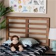 Bowery Hill Walnut Brown Finished Wood Twin Size Open Slat Headboard