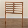 Bowery Hill Walnut Brown Finished Wood Twin Size Open Slat Headboard