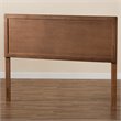 Bowery Hill Rubber Wood Walnut Headboard Queen Size 50