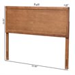 Bowery Hill Rubber Wood Walnut Headboard Queen Size 50