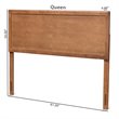 Bowery Hill Walnut Finished Wood King Size Headboard