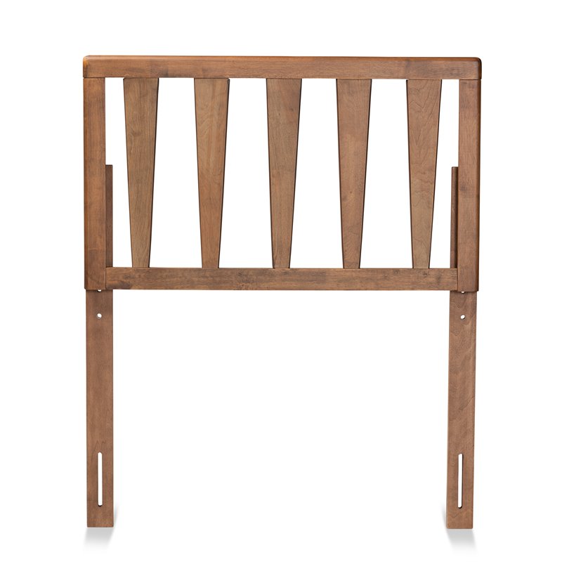 Bowery Hill Walnut Finished Wood Twin Size Headboard