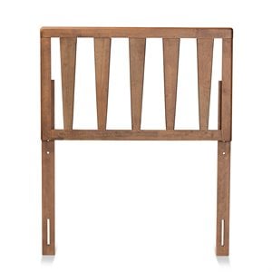 Bowery Hill Walnut Finished Wood Twin Size Headboard