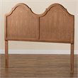 Bowery Hill Wood Queen Size Arched Headboard in Ash Walnut Finished