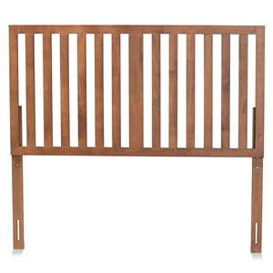 Bowery Hill Modern and Ash Walnut Finished Wood Queen Size Headboard
