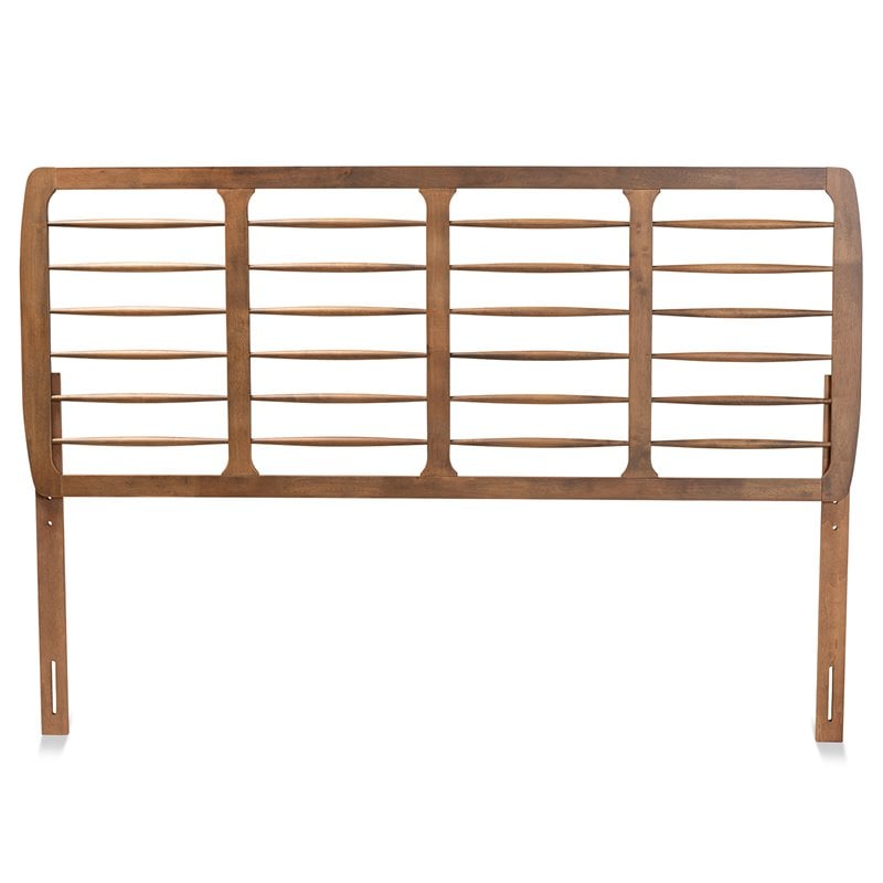 Bowery Hill Ash Walnut Finished Wood King Size Headboard