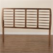 Bowery Hill Ash Walnut Finished Wood King Size Headboard